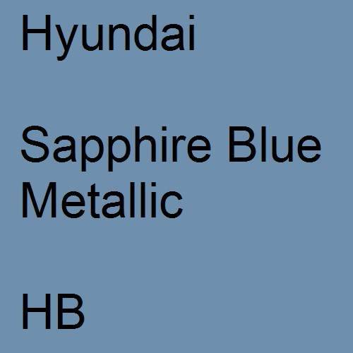 Hyundai, Sapphire Blue Metallic, HB.